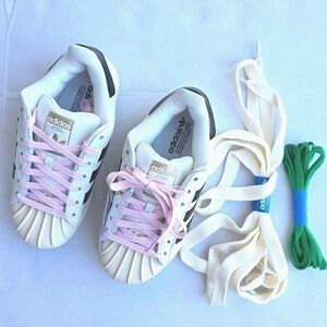Pharrell Adidas Superstar 92 Double‎ Wide White Blk W8 M7 NWB Y2K Retro K- Style
